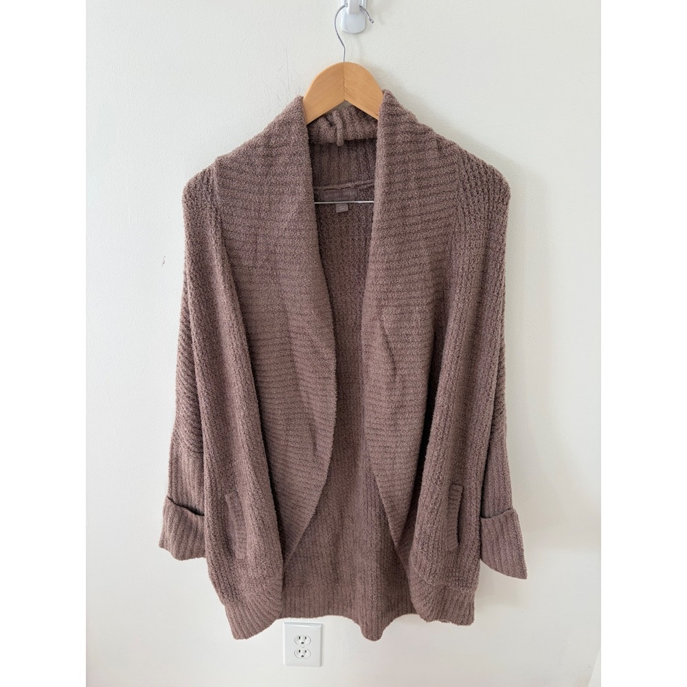 Barefoot Dreams CozyChic Lite Circle Cardigan Cocoa Brown XXS XS Open Front